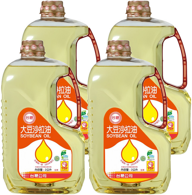 台糖 大豆沙拉油, 2L, 4瓶