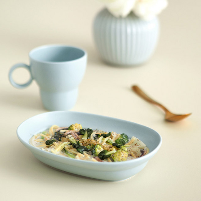 보울보울 국산 볼볼빈티지 그라탕기, 스카이블루, 1개