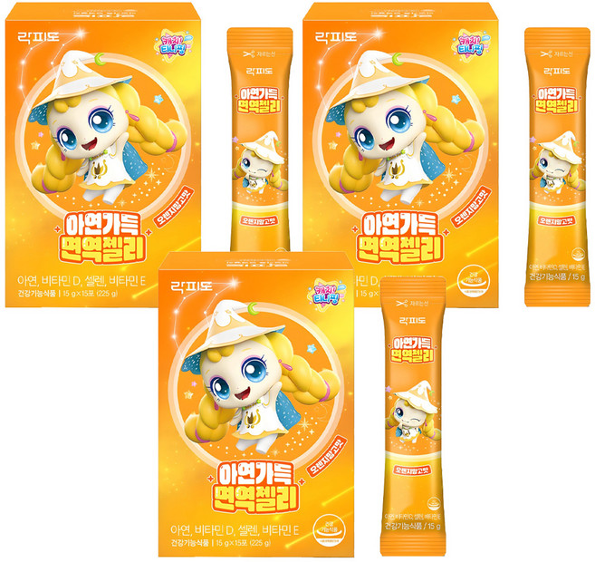 락피도 아연가득 면역젤리 15p, 225g, 3개