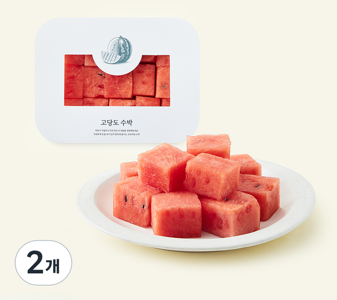 컷팅 고당도 수박, 500g, 2개