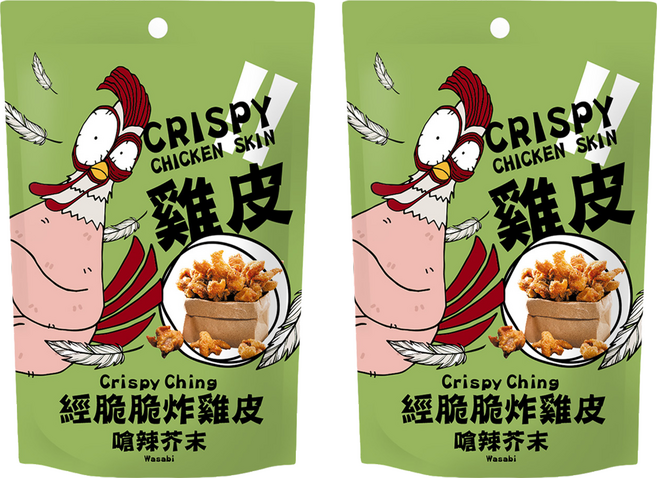 Crispy Ching 經脆脆 炸雞皮 嗆辣芥末, 30g, 2包