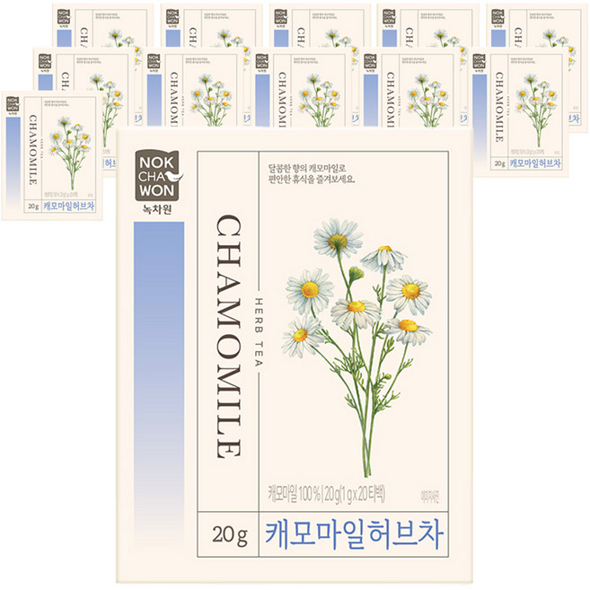 NOKCHAWON 綠茶園 洋甘菊花草茶茶包, 1g, 20包, 12盒