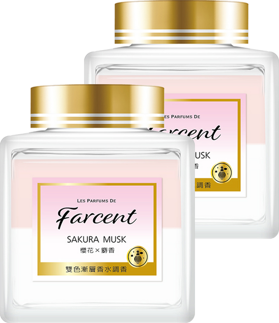 farcent 花仙子 香水 室內香氛膏, 櫻花麝香, 150g, 2罐
