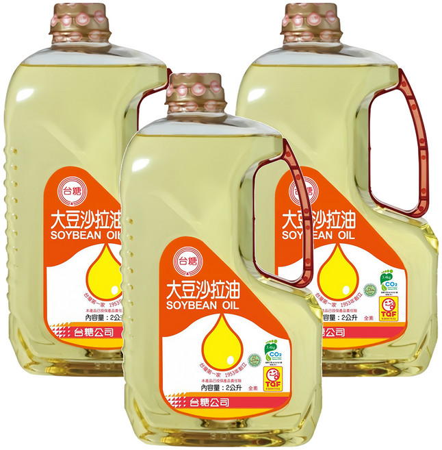 台糖 大豆沙拉油, 2L, 3瓶