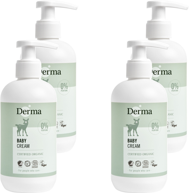 Derma 寶寶有機滋潤護膚霜, 250ml, 4瓶