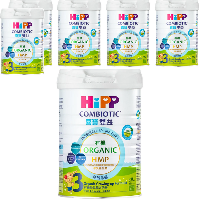 HiPP 喜寶 雙益CS生機幼兒成長配方奶粉 3號 1歲以上, 800g, 1罐, 6罐