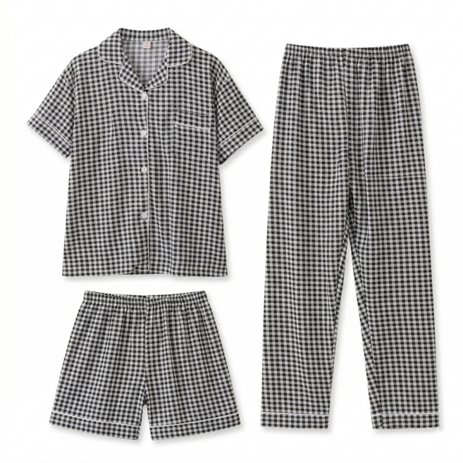 티앤쿠키 여성용 잠옷 반팔 긴바지 반바지 26DT1079