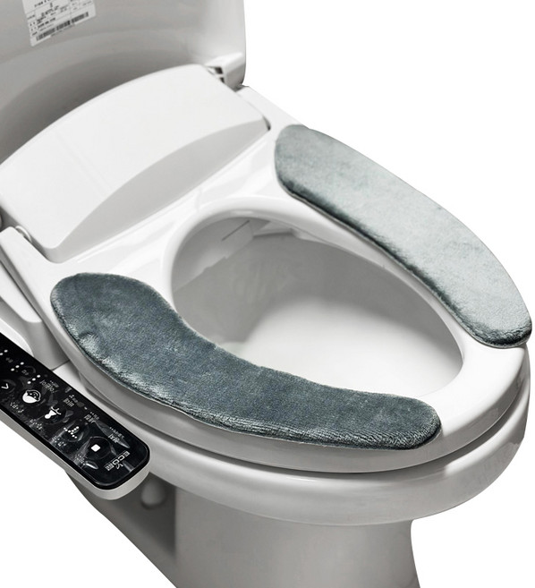 메모리폼 극세사 변기커버 M, 그레이, 1개