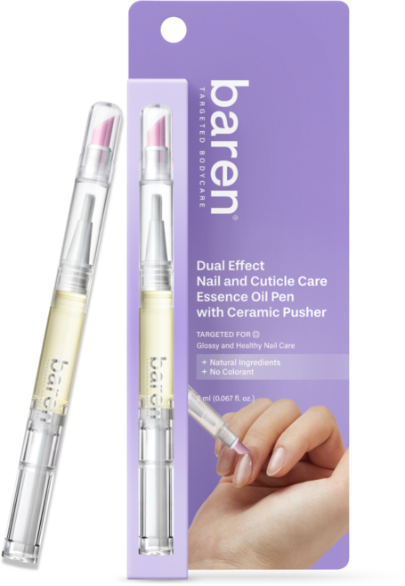 바렌 듀얼 이펙트 네일 큐티클 세라믹 푸셔 에센스 오일 펜, 2ml, 1개