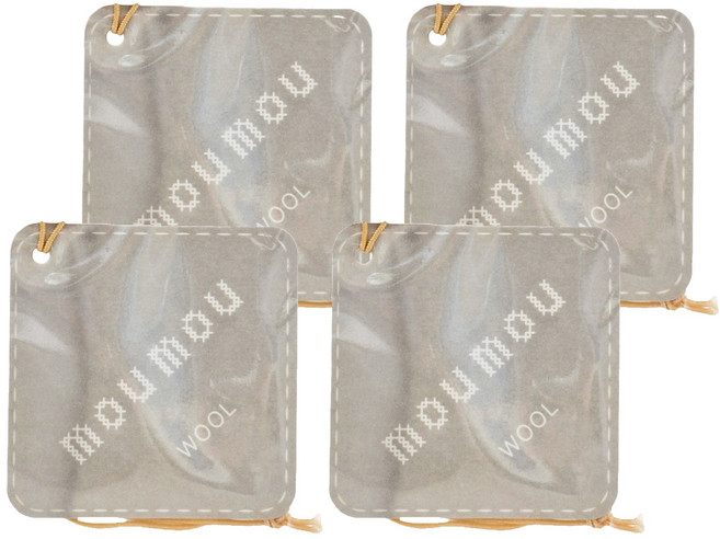 MOU MOU 羊毛吊掛式香氛片, 4片, SILK, 100ml