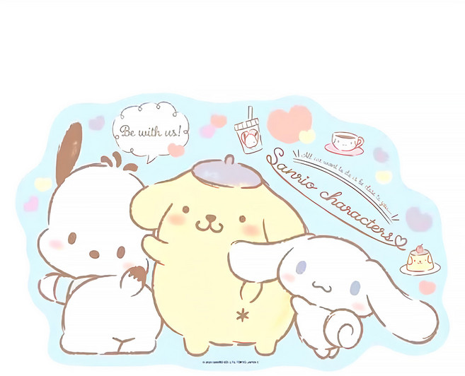 PICNIC&HOME by ASAHIKOYO 野餐墊附提袋, SANRIO 黃色 + 白色 + 藍色