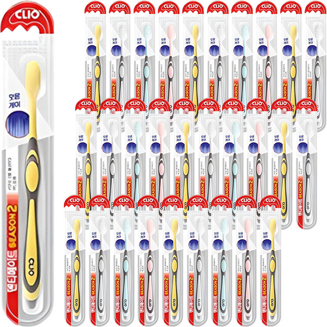 크리오 덴티메이트 시즌2 초극세모 칫솔, 24개입, 3개