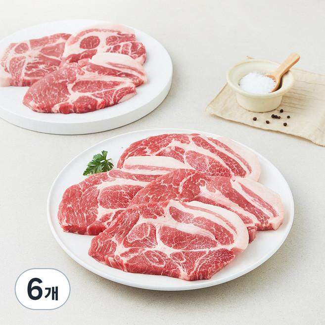 고급진 캐나다산 목살 구이용 (냉장), 1kg, 6개