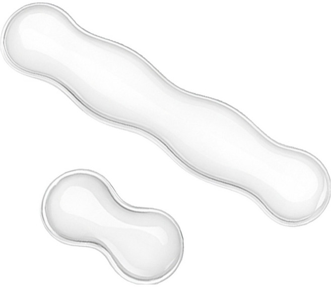 픽스몰 물방울 팜레스트 키보드 마우스 받침대 세트, 1세트, 투명