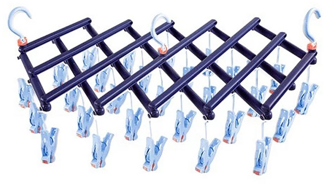 秒收曬衣架 29夾, 深紫色, 1個