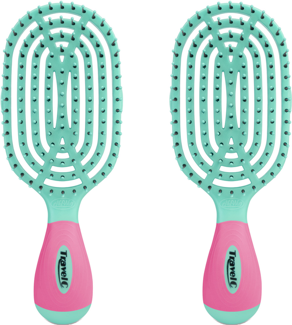 뉴웨이 헤어브러쉬 트래블씨, 2개, Green