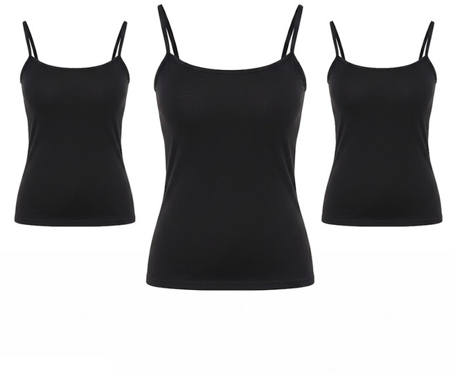 피어니스트 여성 빅 사이즈 면 스판 끈 런닝 3p