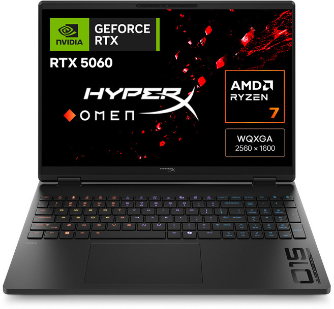 HP 2026 오멘 15 라이젠7 라이젠 200 시리즈 지포스 RTX 5060, Shadow Black, 1TB, 24GB, Free DOS, 15-gb0043AX
