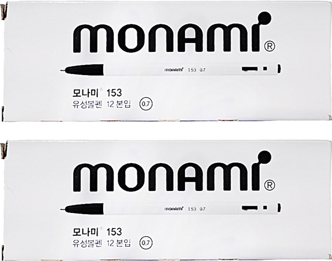 monAmi 153 油性圓珠筆 0.7mm, 黑色, 24支