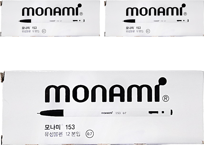 monAmi 153 油性圓珠筆 0.7mm, 黑色, 36支