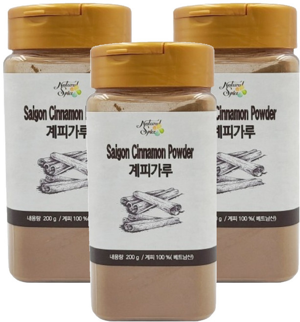 내츄럴스파이스 계피 가루, 200g, 3개