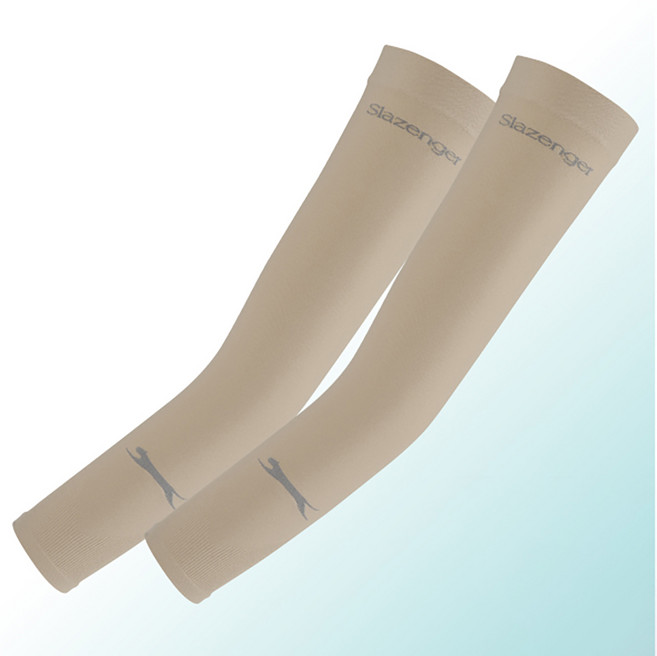 Slazenger 防紫外線涼感袖套 雙手穿戴組, 5套, 米色