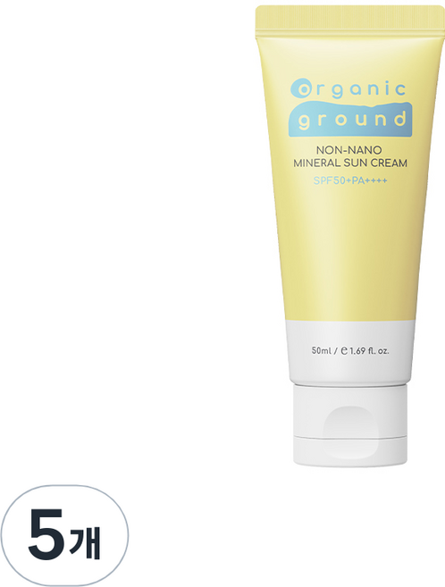 논나노 미네랄 선크림 SPF50+ PA++++, 5개, 50ml
