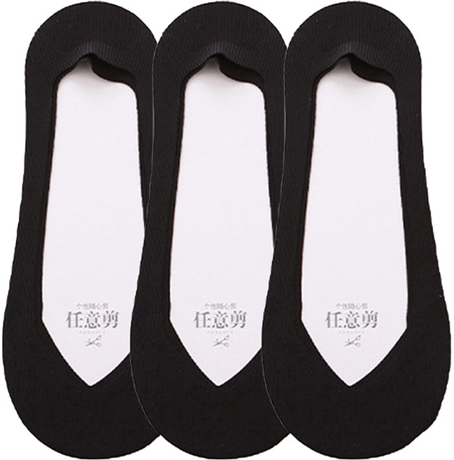 수스다 여성용 실리콘 햄라인 쿨 페이크삭스 3켤레 세트