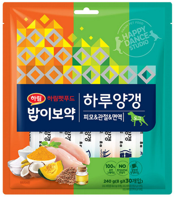 하림펫푸드밥이보약 강아지 하루양갱, 닭고기, 240g, 1세트