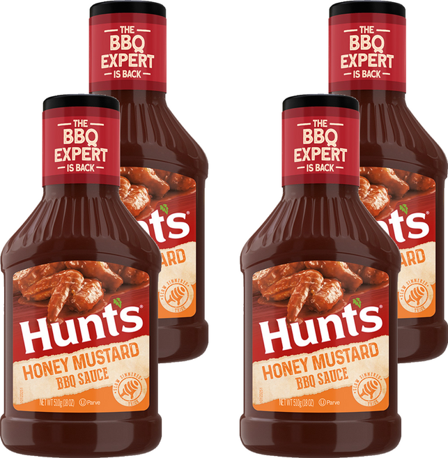 콘아그라 헌트 허니머스타드 바베큐소스, 510g, 4개