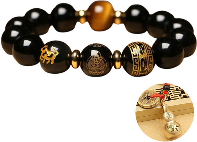 붓다베스트 소원성취 재물운 금전운 액운막이 염주 + 12간지 엽전 키링 세트
