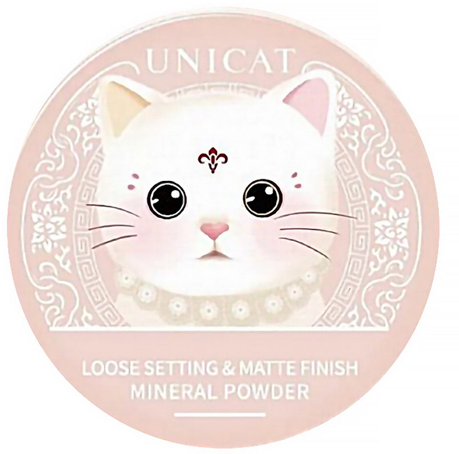 UNICAT 變臉貓 柔焦毛孔礦物控油蜜粉 完美定妝 超細緻粉底, 象牙白色, 1個