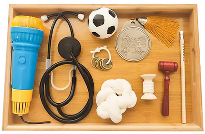 파티렐라 기본 돌잡이 9종 + 트레이 세트, 혼합색상, 1세트