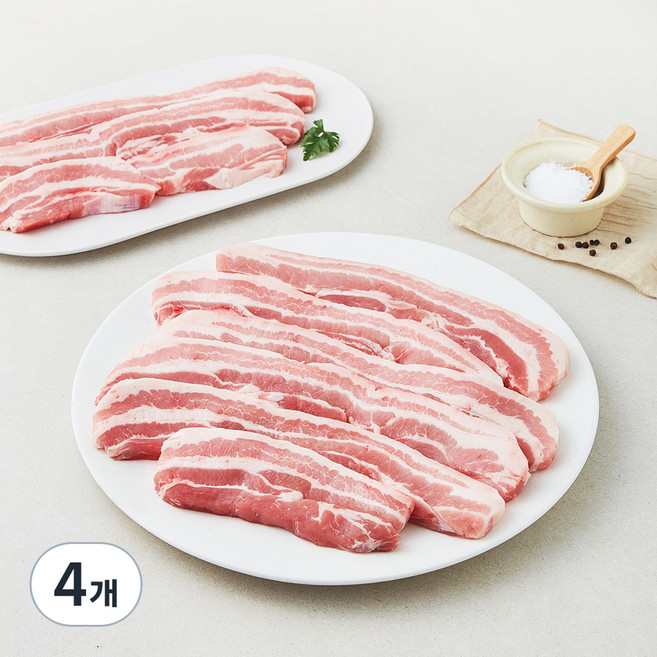 고급진 캐나다산 삼겹살 구이용 (냉장), 1kg, 4개