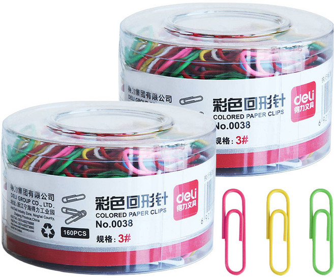 필립로지스틱 오피스 클립 세트, 160개입, 2개