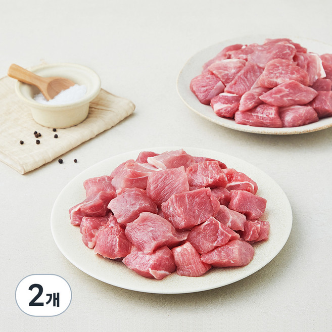하이포크 국내산 앞다리 찌개용 (냉장), 1kg, 2개