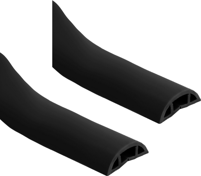 LEadhack 導線駭客 軟質配線槽/無痕阻燃絕緣電線壓條 3m x 3cm, 黑色, 2條