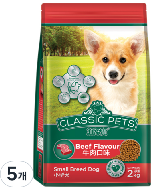 클래식펫츠 전연령 소형견 컴패니언 건식사료, 곡물, 2kg, 5개