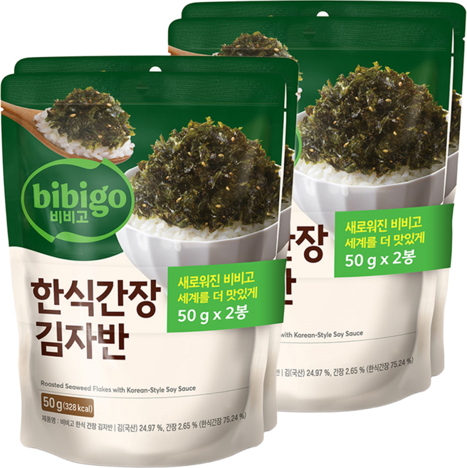 비비고 한식간장김자반, 50g, 4개