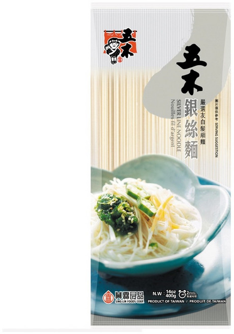 五木 銀絲麵 純素, 400g, 1包