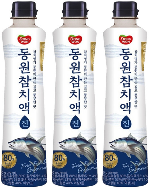 동원 참치액 진, 900g, 3개