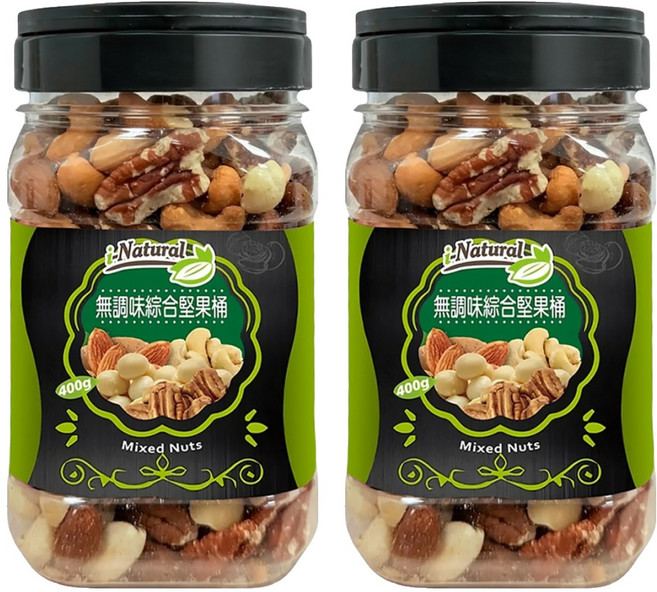 i-Natural 無調味綜合堅果, 400g, 2罐