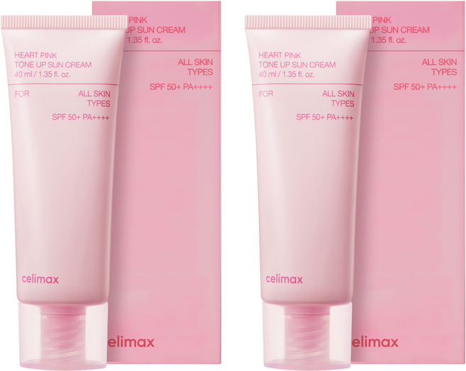 셀리맥스 하트핑크 톤업 선크림 SPF50+ PA++++, 40ml, 2개