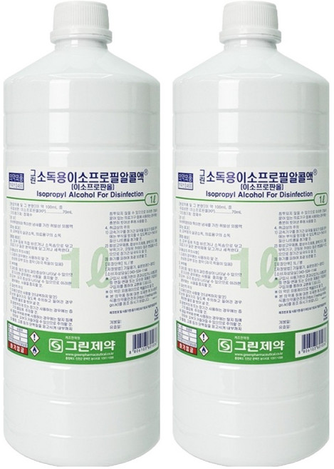 그린제약 이소프로필알콜액, 2개, 1L