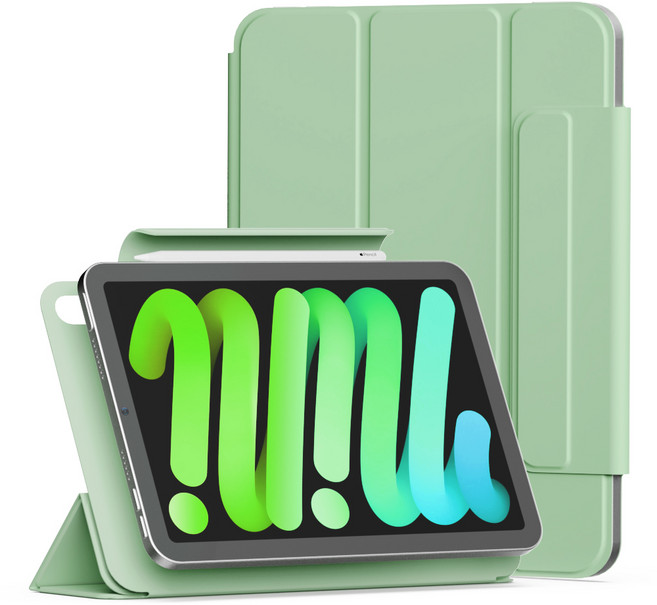 신지모루 마그네틱 폴리오 애플펜슬 커버 아이패드 케이스, 아보카도 그린, 1개