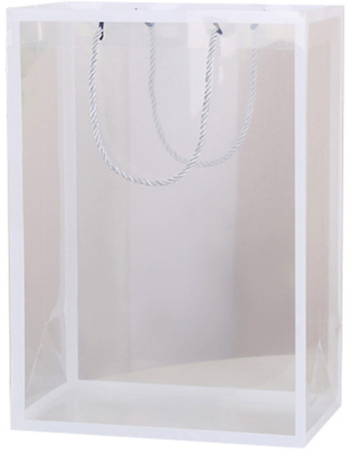 마켓감성 윈도우 플라워 선물가방, 10개, 화이트