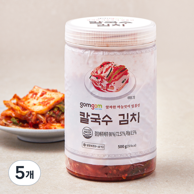 곰곰 칼국수 김치, 500g, 5개