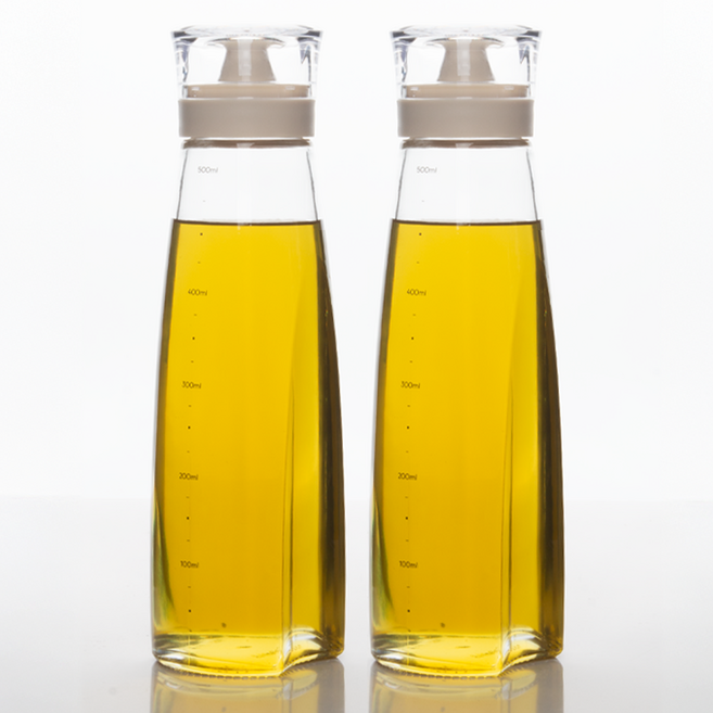 키텐실 시노글라스 신형 I형 오일병 베이지, 500ml, 2개