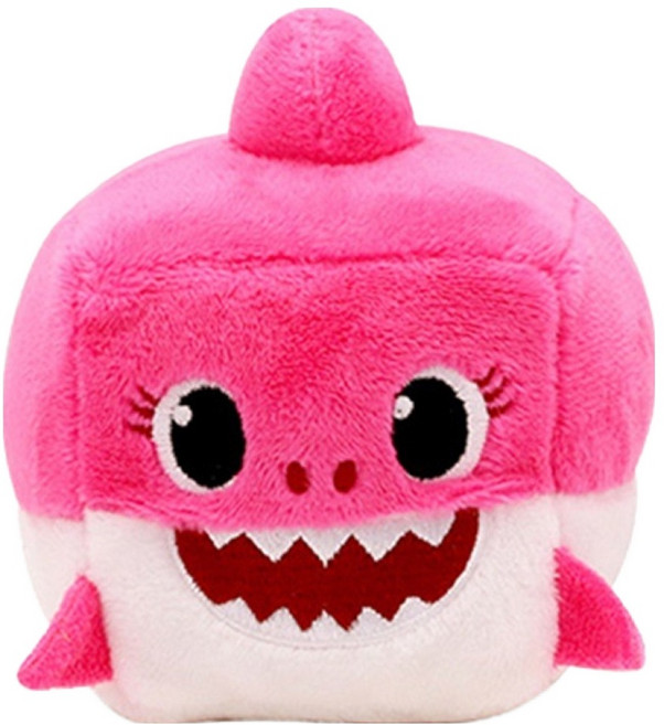pinkfong 碰碰狐 鯊魚寶寶方塊音樂絨毛玩偶, 款式隨機, 1個, 8cm