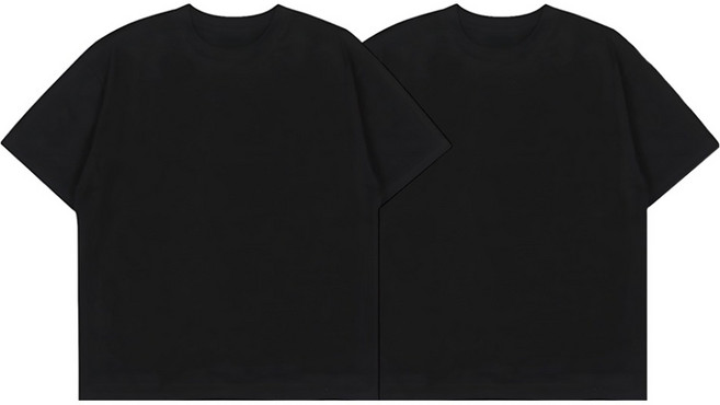 티팜 남녀공용 오버테크 라운드 반팔 티 2p